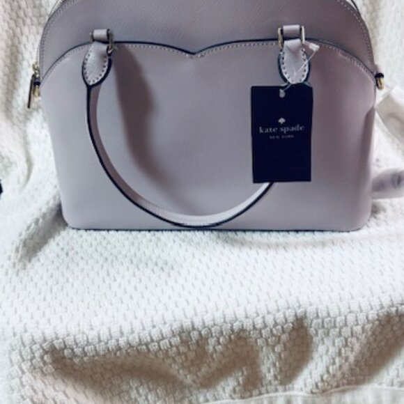 NWT Kate Spade Payton Medium Dome Satchel Lilac Moon Pebbled Leather - Picture 3 of 11
